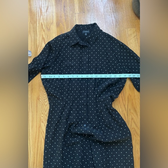 MOVING SALE Club Monaco Black and White Polka Dot 100% Silk Dress - Picture 6 of 8